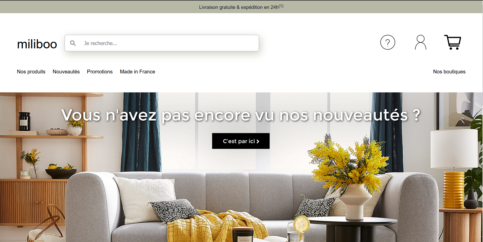 Clone d’un site marchand existant en Laravel - Miliboo