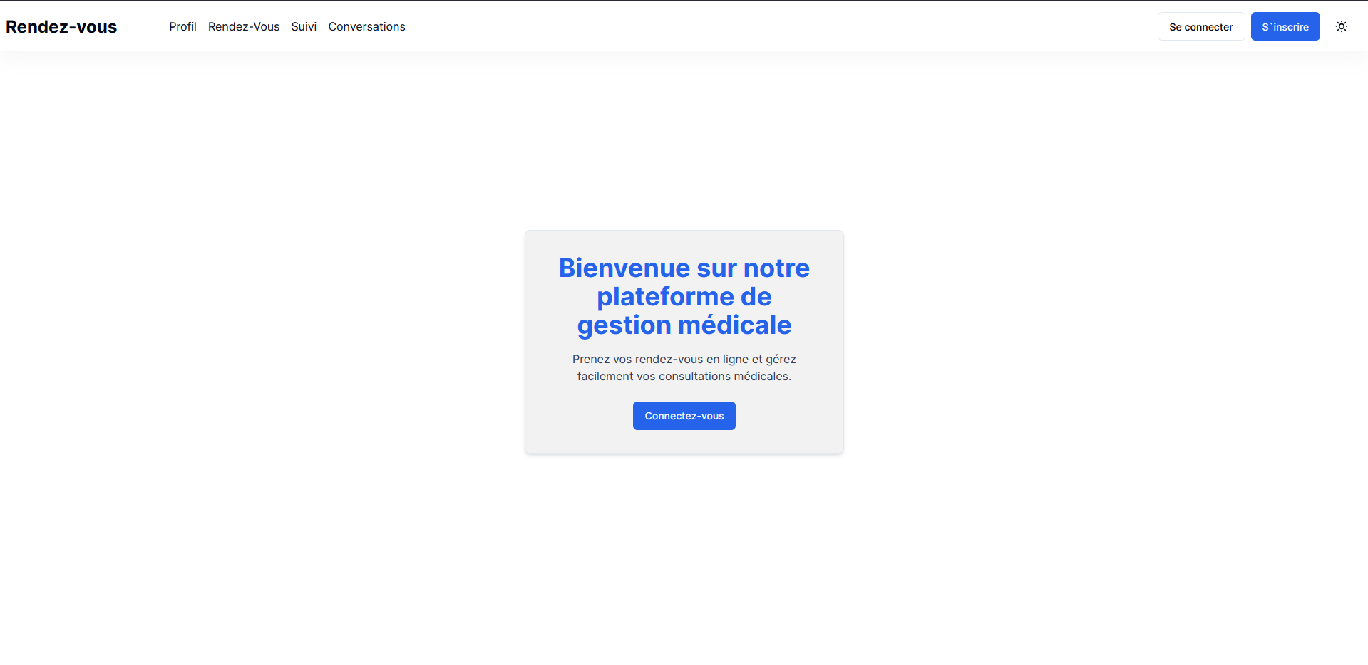 Application en react pour réserver un rendez-vous de médecin