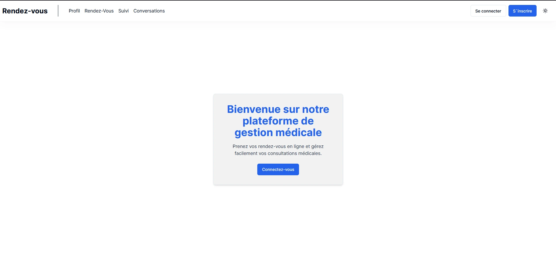 Application en react pour réserver un rendez-vous de médecin